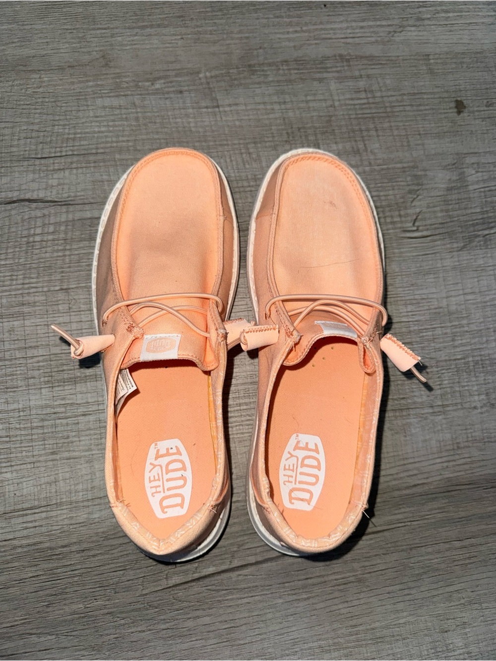 Hey Dude Peach Slip-On Sneakers